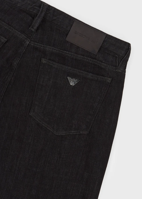 bărbați R802G1169 Blugi din denim j75 slim-fit, albastru închis, clătiți Armani negru