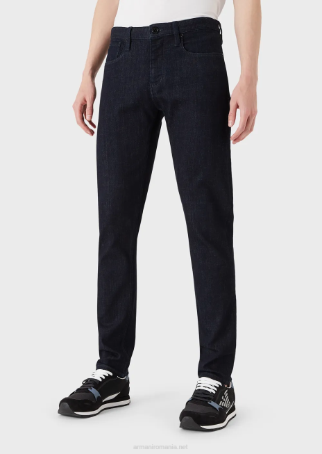 bărbați R802G1170 Blugi din denim j75 slim-fit, albastru închis, clătiți Armani albastru marin
