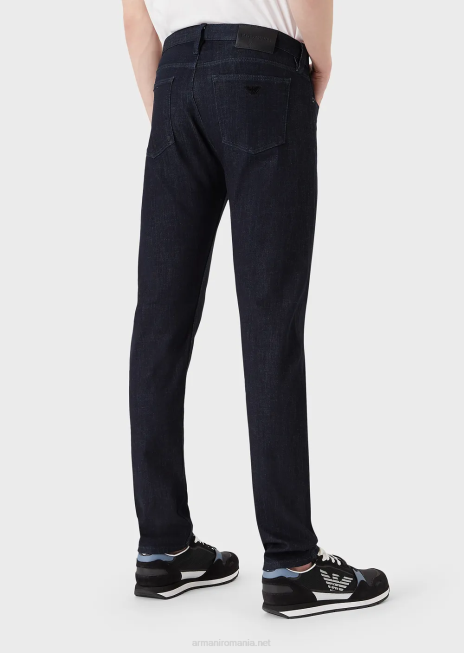 bărbați R802G1170 Blugi din denim j75 slim-fit, albastru închis, clătiți Armani albastru marin
