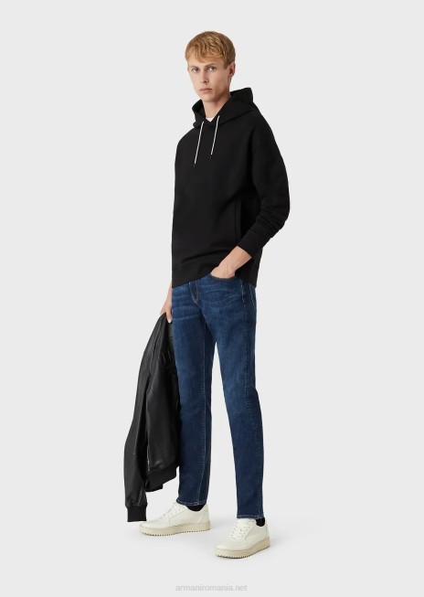 bărbați R802G1179 Blugi j06 slim-fit, spalati, din twill comfort-denim Armani denim