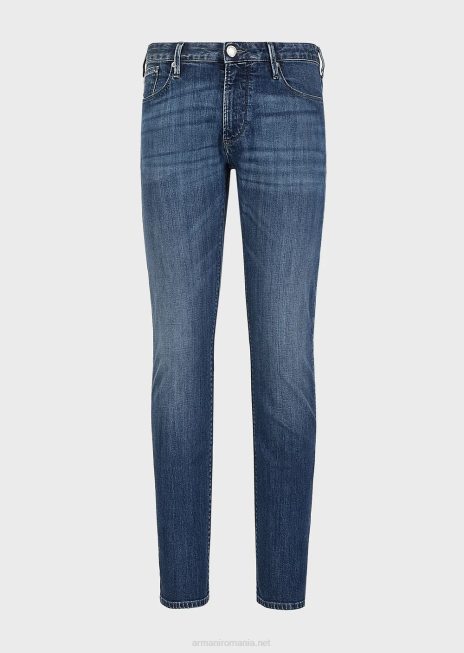 bărbați R802G1180 Blugi j06 slim-fit, twill-melange, din denim confortabil Armani denim