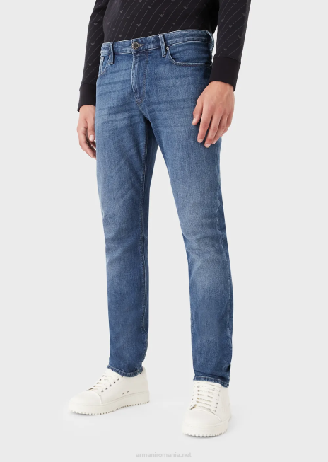 bărbați R802G1180 Blugi j06 slim-fit, twill-melange, din denim confortabil Armani denim