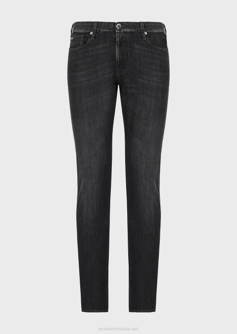 bărbați R802G1181 Blugi j06 slim-fit, twill-melange, din denim confortabil Armani negru