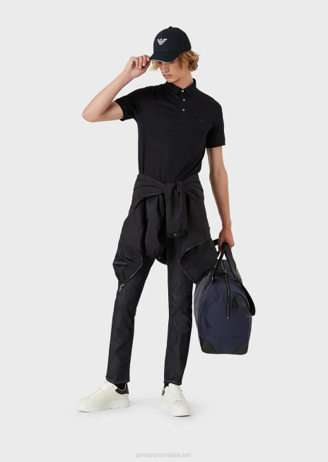 bărbați R802G1183 Blugi j06 slim-fit, twill-melange, din denim confortabil Armani albastru marin