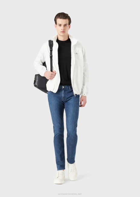 bărbați R802G1184 Blugi j06 slim-fit, twill-melange, din denim confortabil Armani albastru