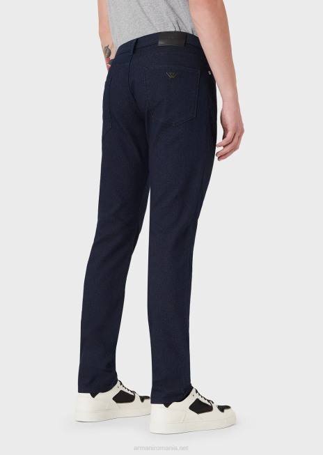 bărbați R802G1190 pantaloni j06 slim-fit, amestec de bumbac, armure Armani albastru marin