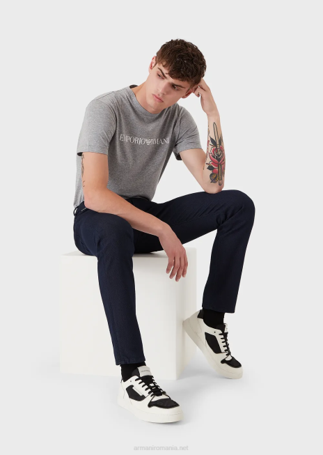 bărbați R802G1190 pantaloni j06 slim-fit, amestec de bumbac, armure Armani albastru marin