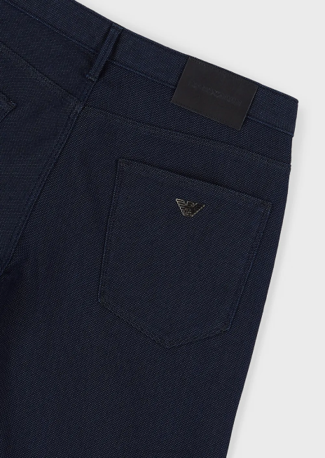 bărbați R802G1190 pantaloni j06 slim-fit, amestec de bumbac, armure Armani albastru marin