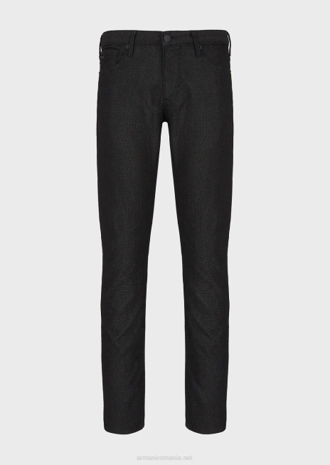 bărbați R802G1191 pantaloni j06 slim-fit, amestec de bumbac, armure Armani negru
