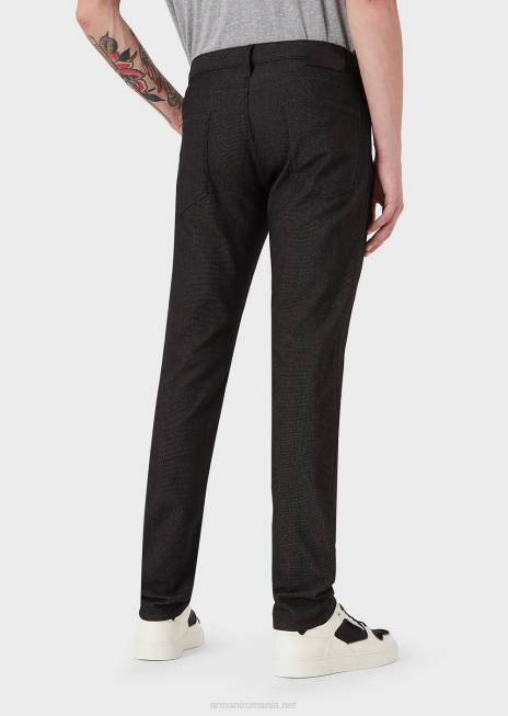 bărbați R802G1191 pantaloni j06 slim-fit, amestec de bumbac, armure Armani negru