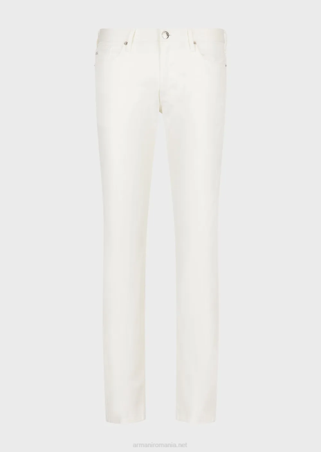 bărbați R802G1193 blugi j06 slim-fit din twill stretch Armani alb