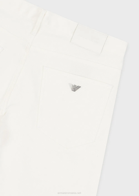 bărbați R802G1193 blugi j06 slim-fit din twill stretch Armani alb