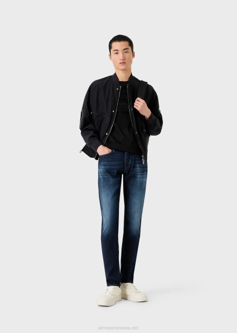 bărbați R802G1195 Blugi din denim albastru deschis j75 slim-fit Armani albastru
