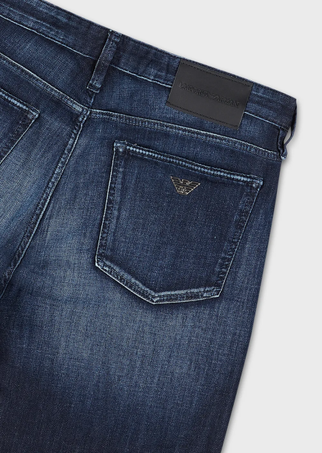 bărbați R802G1195 Blugi din denim albastru deschis j75 slim-fit Armani albastru