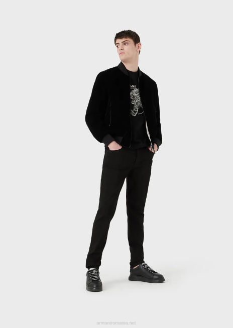 bărbați R802G1199 blugi j11 extra slim-fit extra confort din denim Armani negru