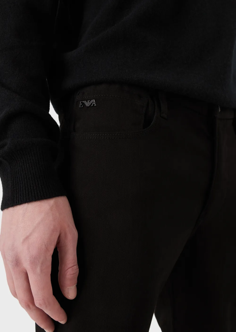 bărbați R802G1199 blugi j11 extra slim-fit extra confort din denim Armani negru