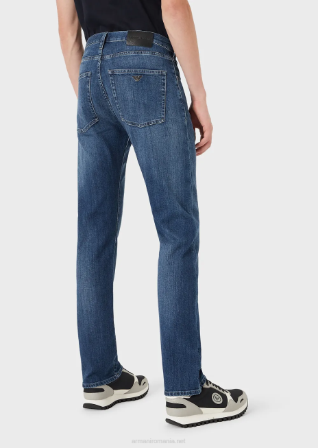 bărbați R802G1201 Blugi j45 cu ajustare normală din denim confort twill melange Armani denim