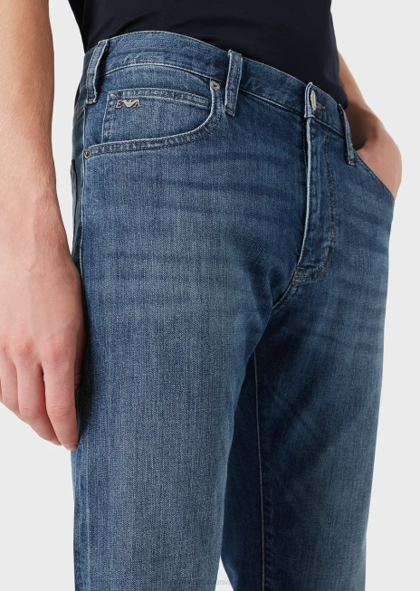 bărbați R802G1201 Blugi j45 cu ajustare normală din denim confort twill melange Armani denim