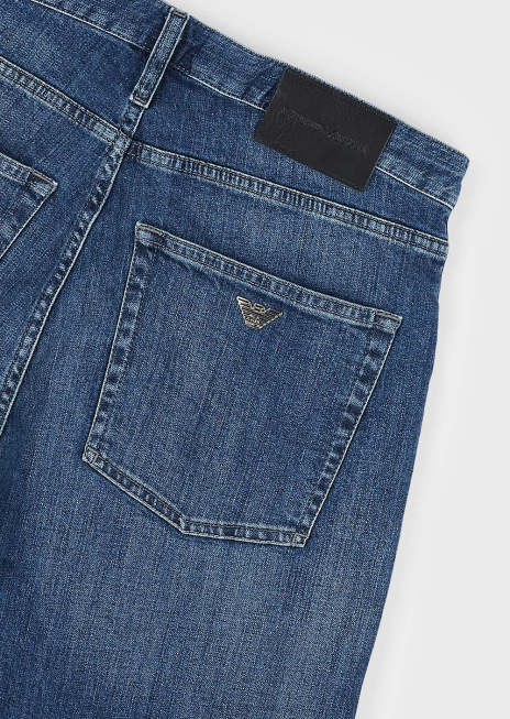 bărbați R802G1201 Blugi j45 cu ajustare normală din denim confort twill melange Armani denim