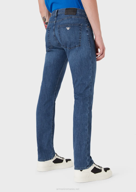bărbați R802G1203 Blugi din denim j45, de culoare obișnuită, spălate lejer Armani denim