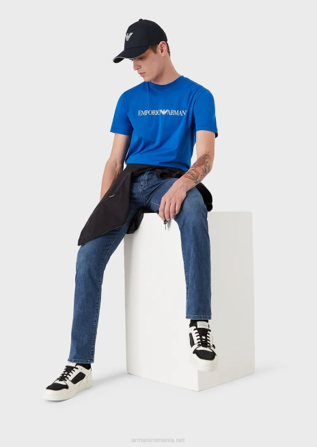 bărbați R802G1203 Blugi din denim j45, de culoare obișnuită, spălate lejer Armani denim