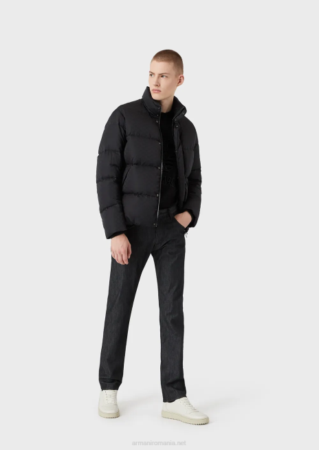 bărbați R802G1205 Blugi din denim j45, de culoare obișnuită, spălate lejer Armani negru