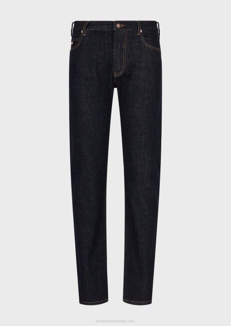 bărbați R802G1206 Blugi din denim j45 regulat, spălați cu clătire Armani albastru miezul nopții