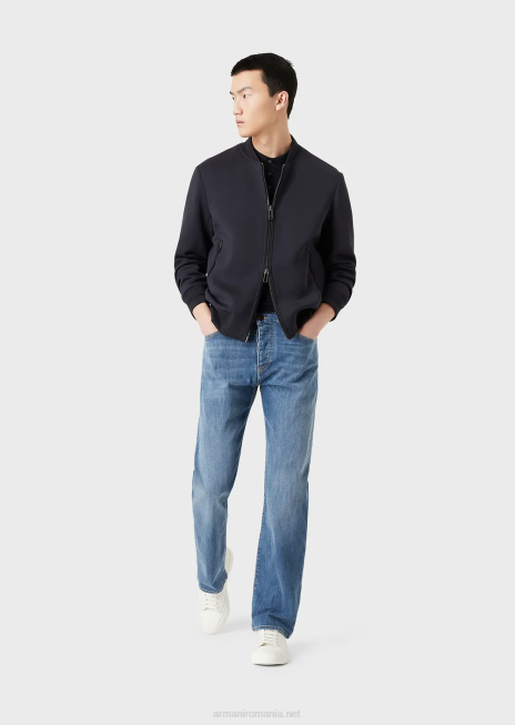 bărbați R802G1210 Blugi din denim confort j21 spalati, cu croiala regulata Armani albastru