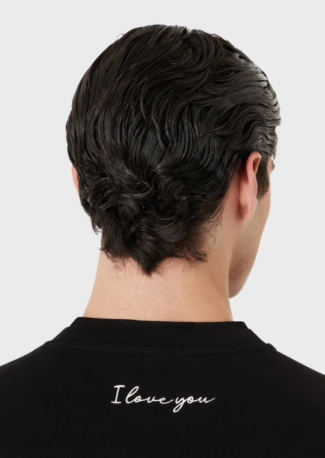 bărbați R802G1588 hanorac cu broderie de ziua indragostitilor Armani