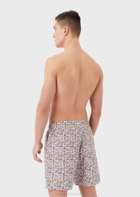 bărbați R802G984 costum de baie din țesătură reciclată colecție durabilă Armani