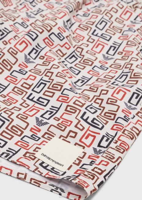 bărbați R802G984 costum de baie din țesătură reciclată colecție durabilă Armani