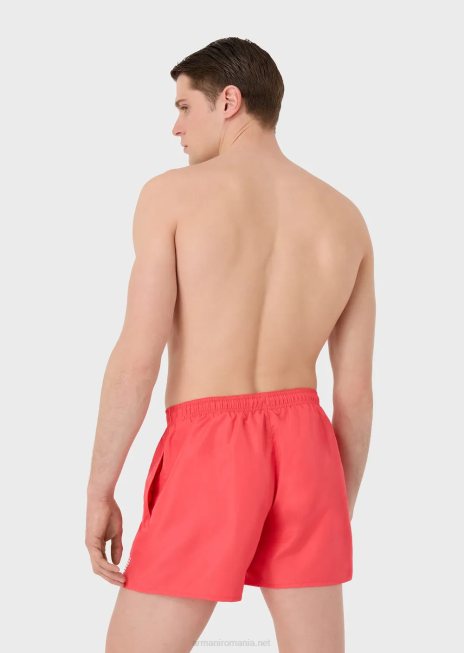 bărbați R802G991 pantaloni scurți de baie esențiali cu șnur Armani coral