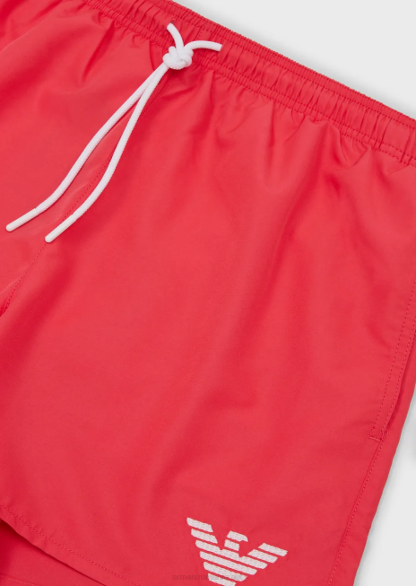 bărbați R802G991 pantaloni scurți de baie esențiali cu șnur Armani coral