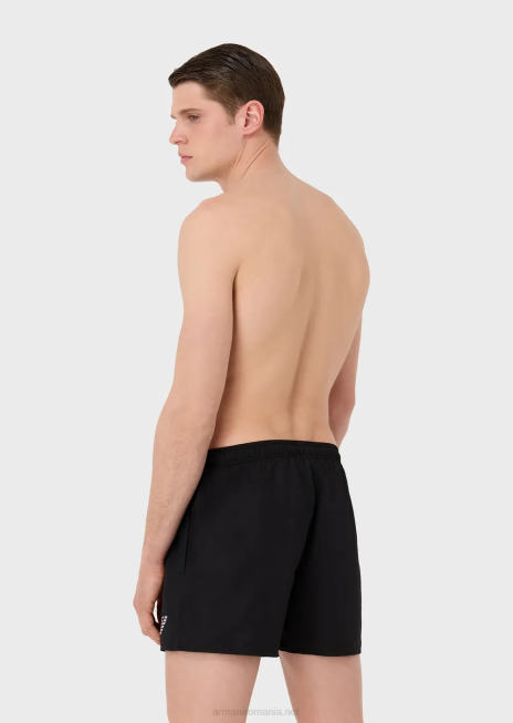 bărbați R802G992 pantaloni scurți de baie esențiali cu șnur Armani negru