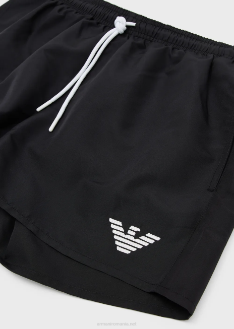 bărbați R802G992 pantaloni scurți de baie esențiali cu șnur Armani negru