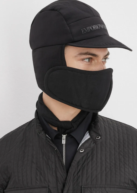 bărbați R802G1312 bluză matlasată din nailon reciclat hidrofugă Armani gri închis