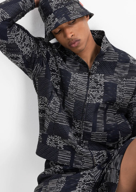 bărbați R802G1316 bluzon jacquard vanise cu efect de patchwork Armani model