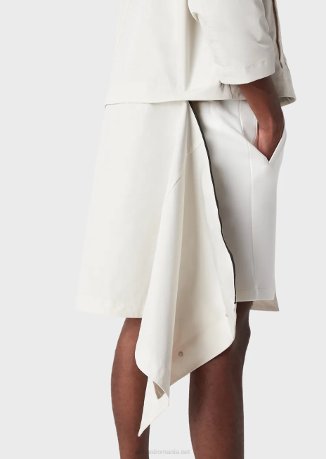 bărbați R802G1325 Trenci din nailon satinat hidrofug cu tiv detașabil Armani