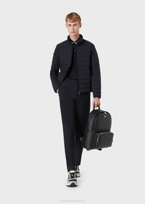 bărbați R802G1330 jachetă din puf de nailon matlasată Armani albastru marin