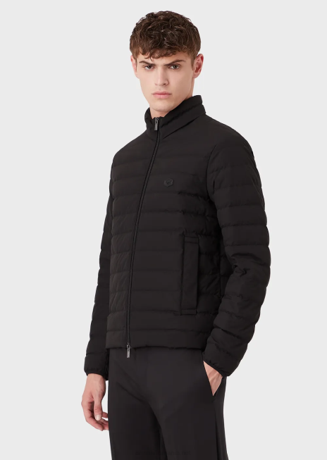 bărbați R802G1331 jachetă din puf de nailon matlasată Armani negru