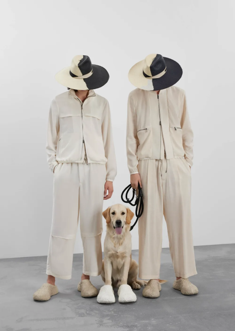 bărbați R802G1346 bluză din crepon fluid cu fermoar complet și clapă Armani