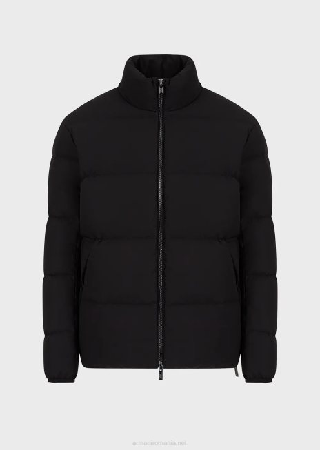bărbați R802G1362 jachetă puf din nailon matlasat, cu fermoar complet Armani negru