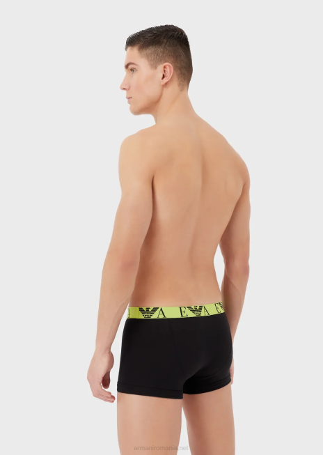 bărbați R802G1767 pachet de trei boxer cu bandă îndrăzneață cu logo monogramă Armani model