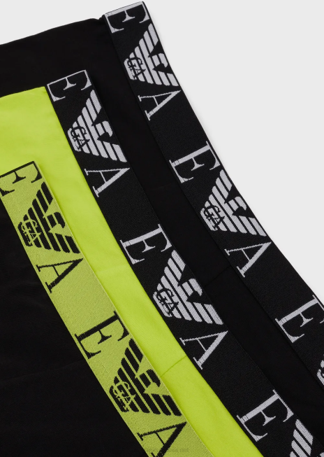 bărbați R802G1767 pachet de trei boxer cu bandă îndrăzneață cu logo monogramă Armani model