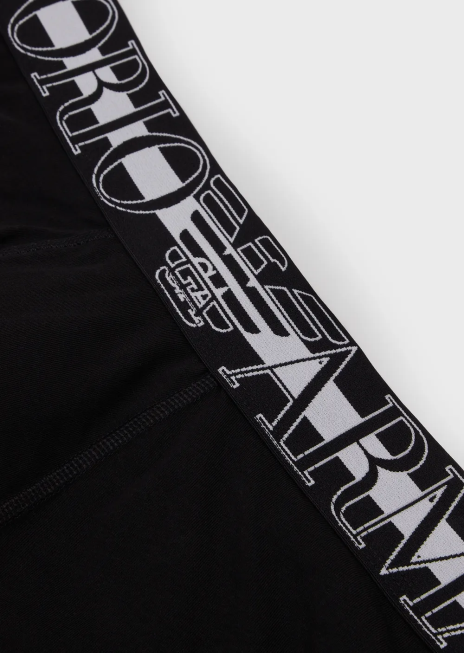 bărbați R802G1772 Boxer din bumbac organic cu megalogo Armani negru