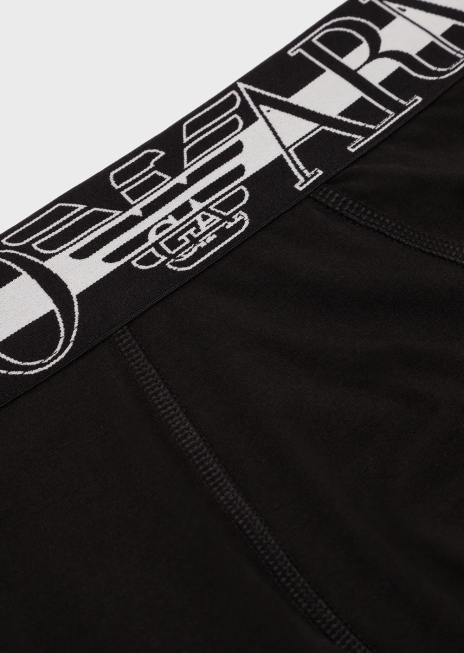 bărbați R802G1775 Boxer din bumbac organic cu megalogo Armani negru