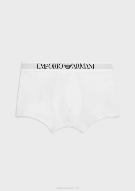 bărbați R802G1776 Boxer de bază cu talie cu logo Armani alb