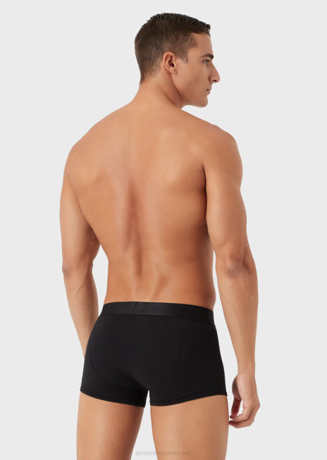 bărbați R802G1777 Boxer de bază cu talie cu logo Armani negru