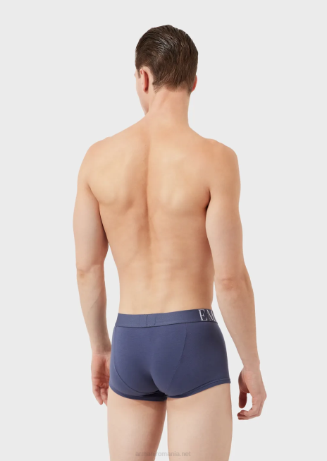 bărbați R802G1779 Boxer din bumbac organic cu noul logo icon Armani denim