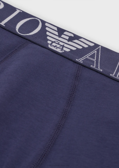 bărbați R802G1779 Boxer din bumbac organic cu noul logo icon Armani denim